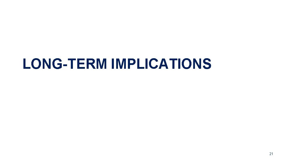 G. GM. AVE. 09. 2010. 0020 LONG-TERM IMPLICATIONS 21 