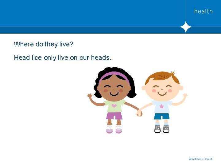 Where do they live? Head lice only live on our heads. 