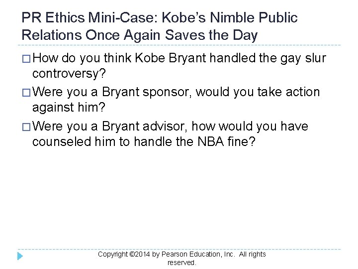 PR Ethics Mini-Case: Kobe’s Nimble Public Relations Once Again Saves the Day � How