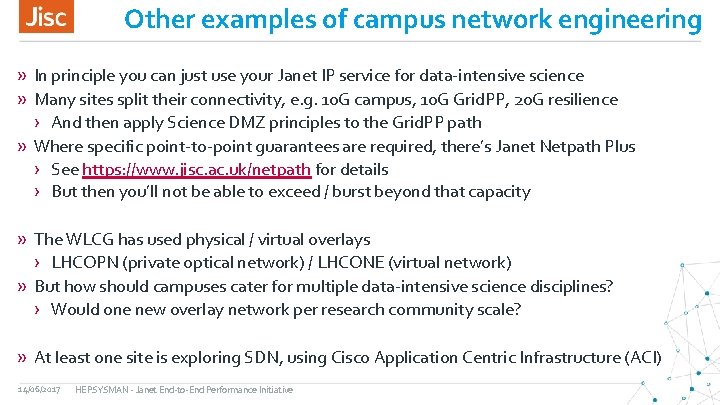 Other examples of campus network engineering » In principle you can just use your