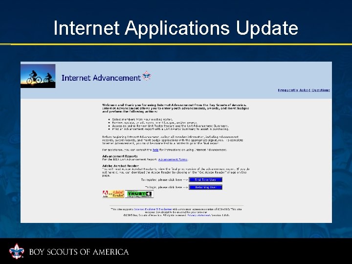 Internet Applications Update 