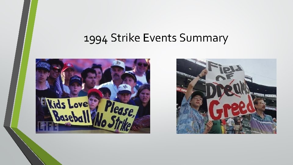 1994 Strike Events Summary 