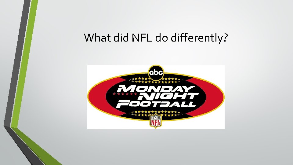 What did NFL do differently? 