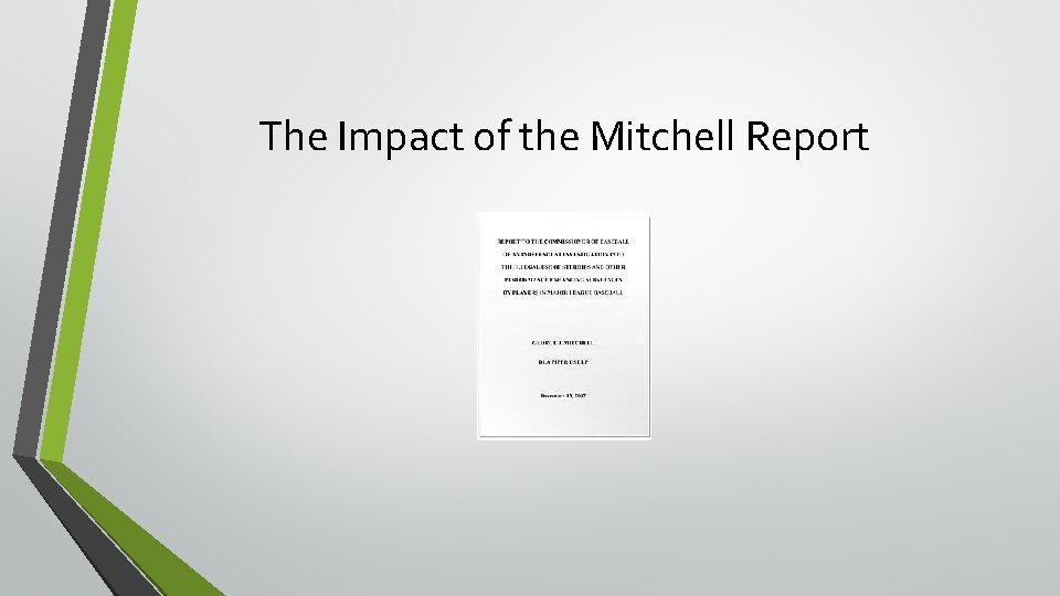 The Impact of the Mitchell Report 