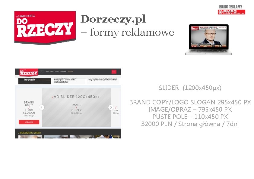 Dorzeczy. pl – formy reklamowe SLIDER (1200 x 450 px) BRAND COPY/LOGO SLOGAN 295