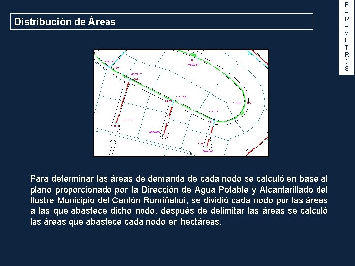 Distribución de Áreas Para determinar las áreas de demanda de cada nodo se calculó