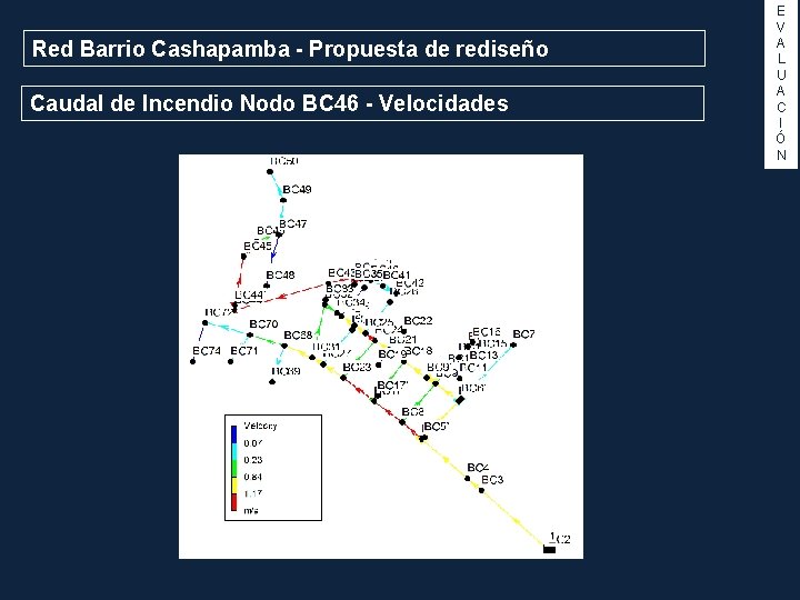 Red Barrio Cashapamba - Propuesta de rediseño Caudal de Incendio Nodo BC 46 -