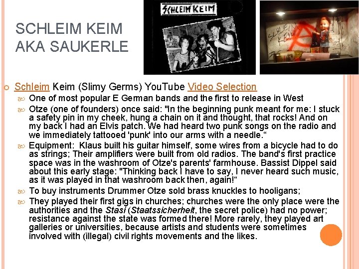 SCHLEIM KEIM AKA SAUKERLE Schleim Keim (Slimy Germs) You. Tube Video Selection One of