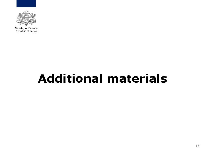 Additional materials 19 
