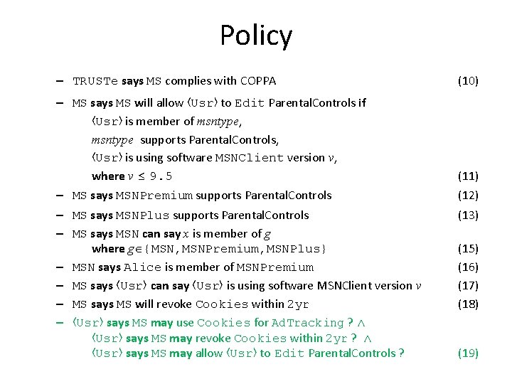 Policy – TRUSTe says MS complies with COPPA – MS says MS will allow