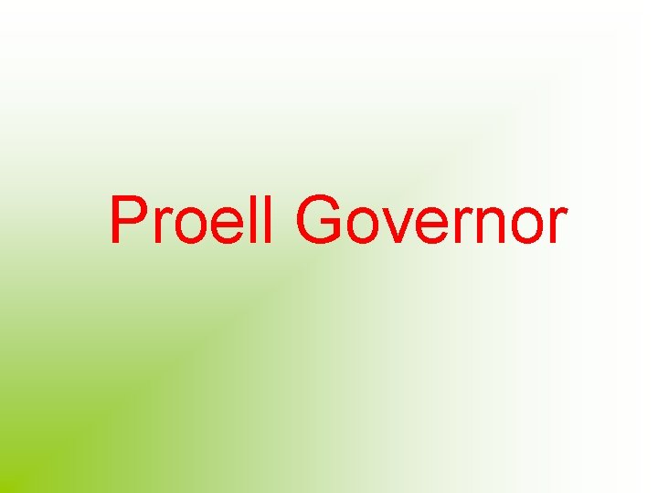 Proell Governor 