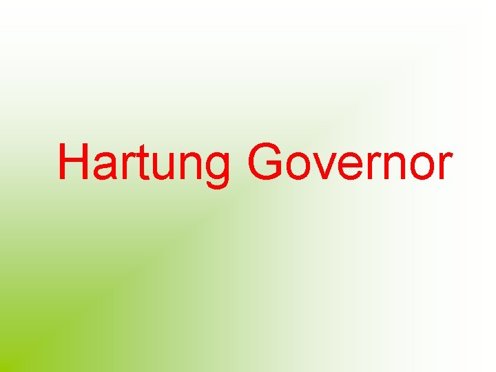 Hartung Governor 