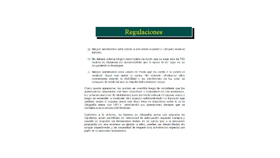 Regulaciones 