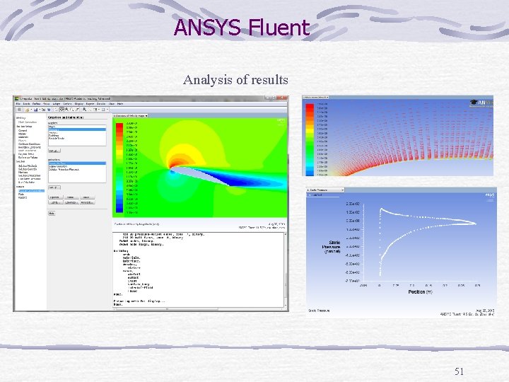ANSYS Fluent Analysis of results 51 