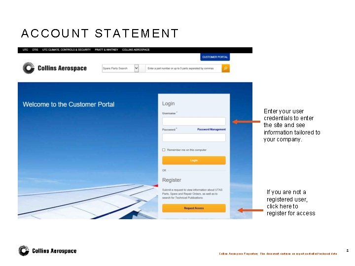 ACCOUNT STATEMENT Enter your user credentials to enter the site and see information tailored