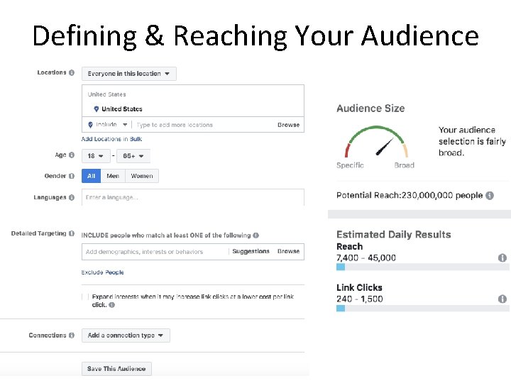 Defining & Reaching Your Audience 