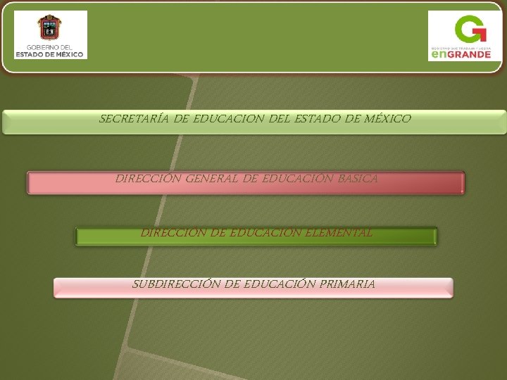 SECRETARÍA DE EDUCACION DEL ESTADO DE MÉXICO DIRECCIÓN GENERAL DE EDUCACIÓN BÁSICA DIRECCIÓN DE