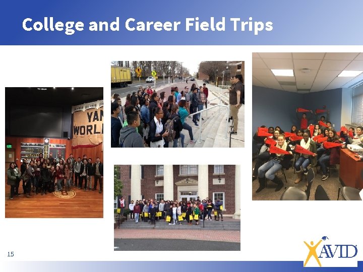 College and Career Field Trips 15 