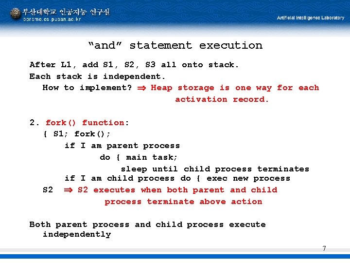 “and” statement execution After L 1, add S 1, S 2, S 3 all
