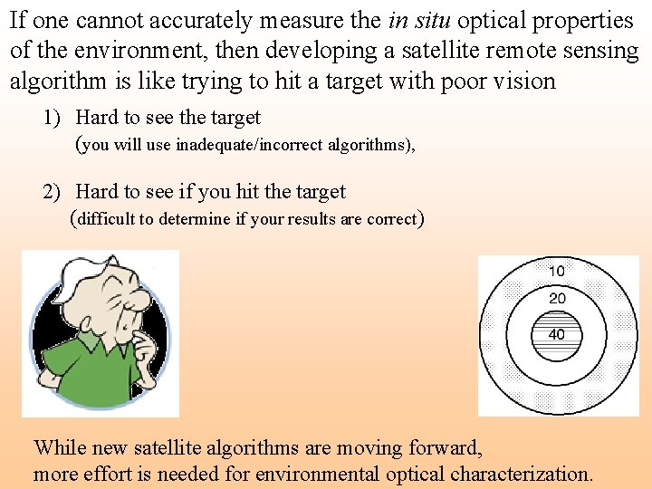 If one cannot accurately measure the in situ optical properties of the environment, then If one cannot accurately measure the in situ optical properties of the environment, then