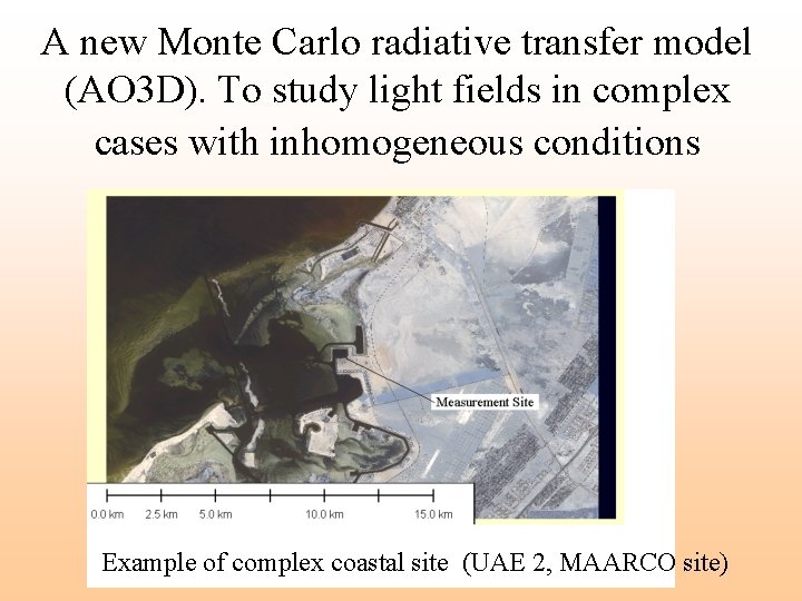 A new Monte Carlo radiative transfer model (AO 3 D). To study light fields A new Monte Carlo radiative transfer model (AO 3 D). To study light fields