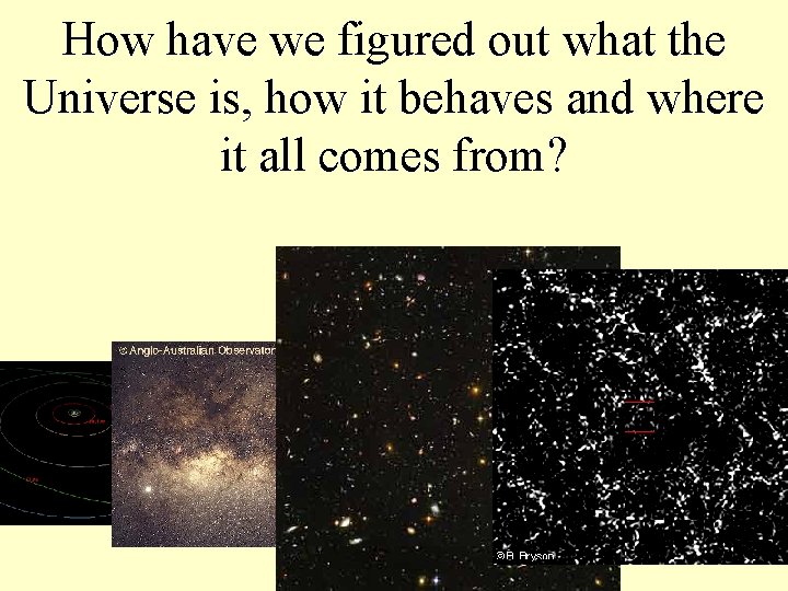 How have we figured out what the Universe is, how it behaves and where