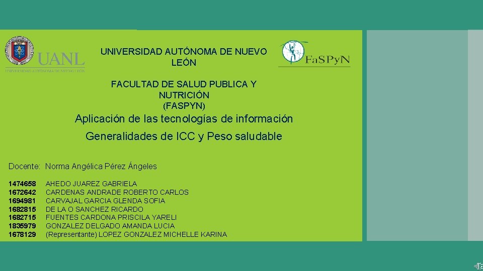 UNIVERSIDAD AUTNOMA DE NUEVO LEN FACULTAD DE SALUD