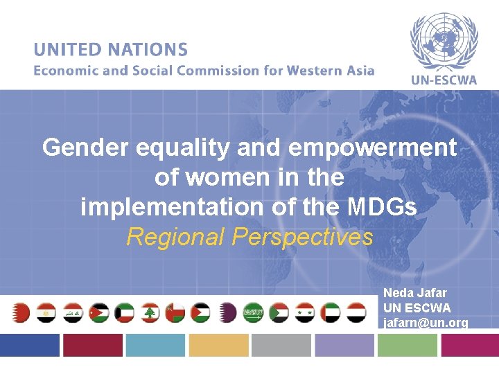 Gender equality and empowerment of women in the
