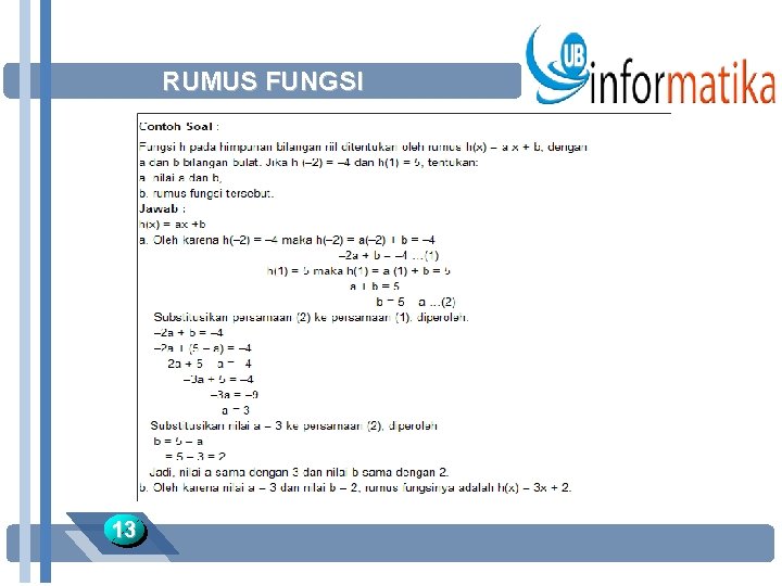 RUMUS FUNGSI 13 