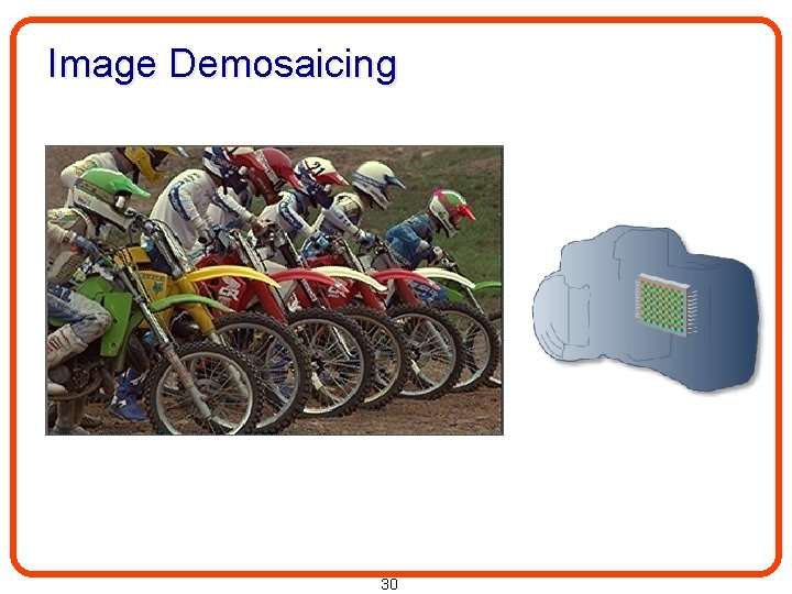 Image Demosaicing 30 