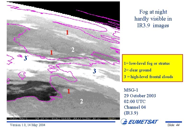 Fog at night hardly visible in IR 3. 9 images 1 3 2 1