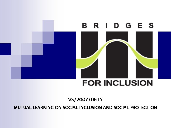 VS/2007/0615 MUTUAL LEARNING ON SOCIAL INCLUSION AND SOCIAL PROTECTION 