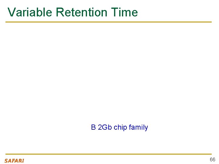 Variable Retention Time B 2 Gb chip family 66 