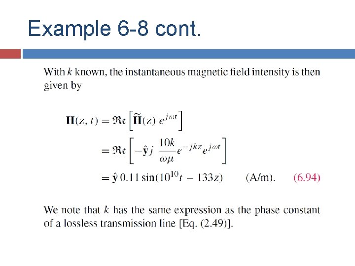 Example 6 -8 cont. 