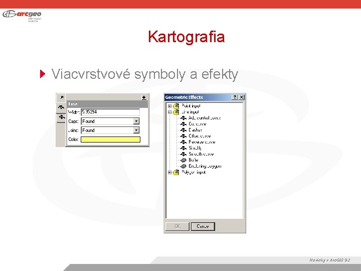 Kartografia Viacvrstvové symboly a efekty Novinky v Arc. GIS 9. 2 