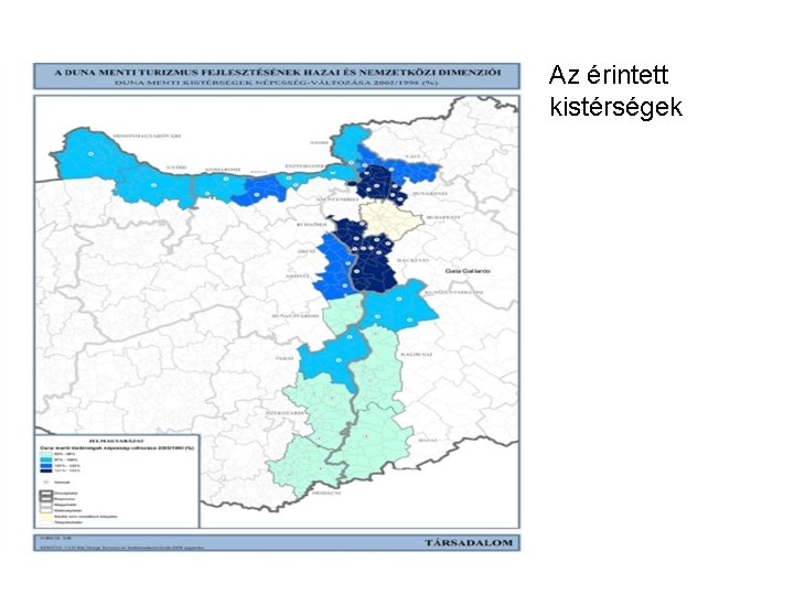 Az érintett kistérségek 