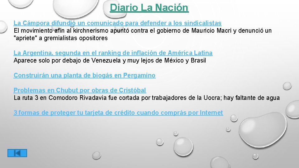 Diario La Nación La Cámpora difundió un comunicado para defender a los sindicalistas El