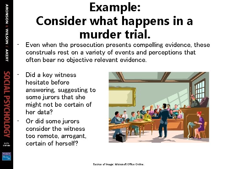 Example: Consider what happens in a murder trial. • Even when the prosecution presents