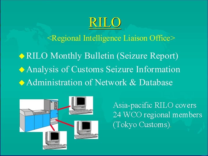 Wco Rilo Map WTO Workshop on Technical Assistance and Capacity Building