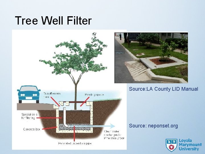 Tree Well Filter Source: LA County LID Manual Source: neponset. org 