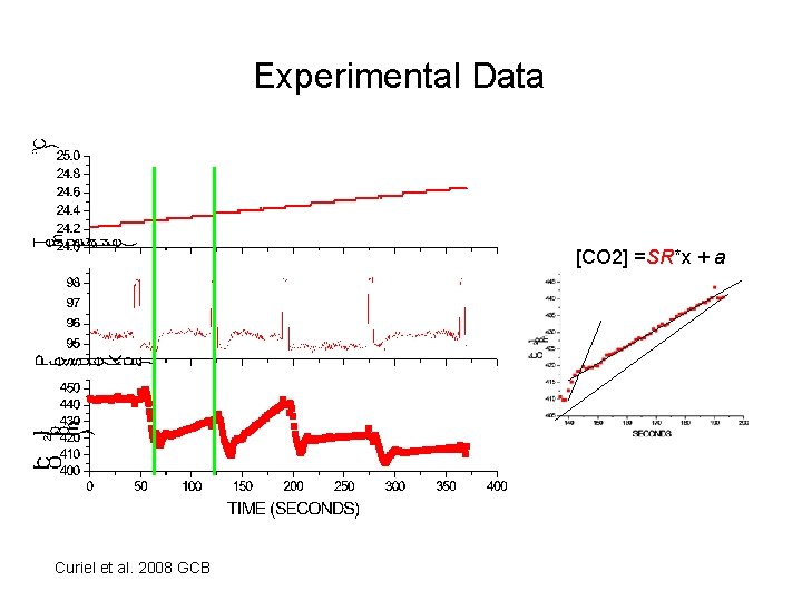Flux Experimental Data [CO 2] =SR*x + a Curiel et al. 2008 GCB 