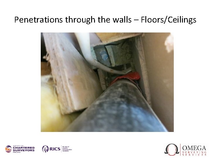 Penetrations through the walls – Floors/Ceilings 