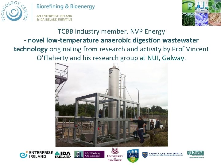 TCBB industry member, NVP Energy - novel low-temperature anaerobic digestion wastewater technology originating from