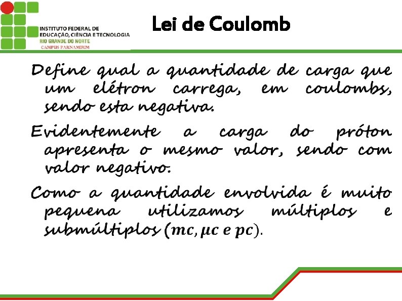 Lei de Coulomb 