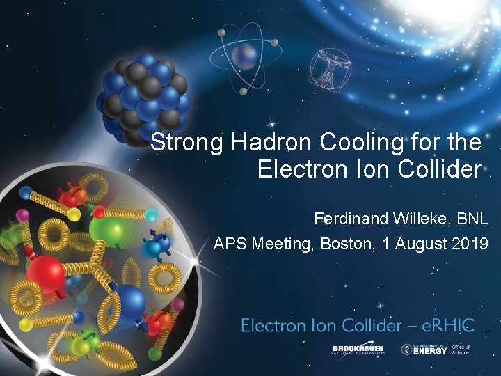 Strong Hadron Cooling for the Electron Ion Collider Ferdinand Willeke, BNL APS Meeting, Boston,
