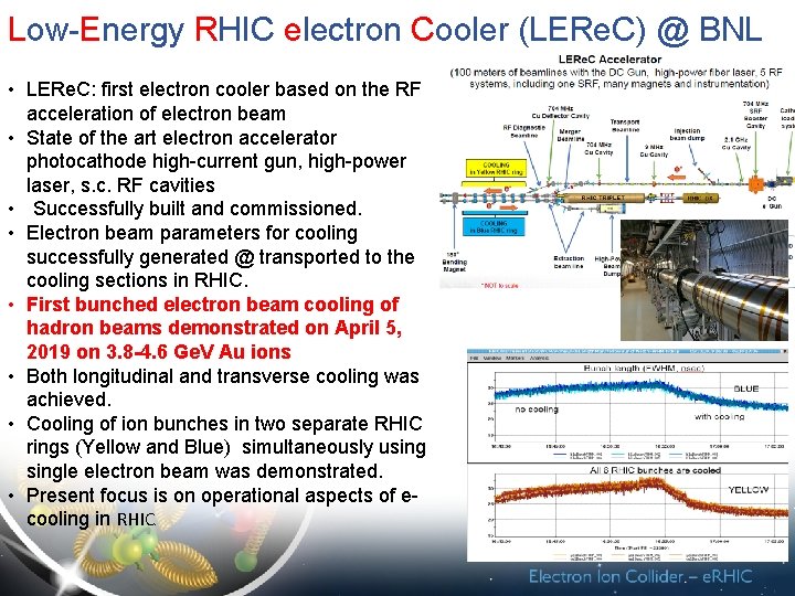 Low-Energy RHIC electron Cooler (LERe. C) @ BNL • LERe. C: first electron cooler