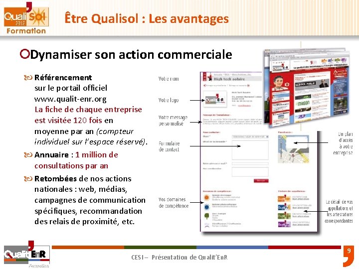 Être Qualisol : Les avantages ¡Dynamiser son action commerciale Référencement sur le portail officiel