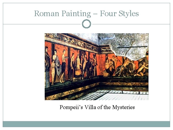 Roman Painting – Four Styles Pompeii’s Villa of the Mysteries 