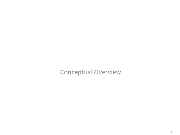 Conceptual Overview 7 