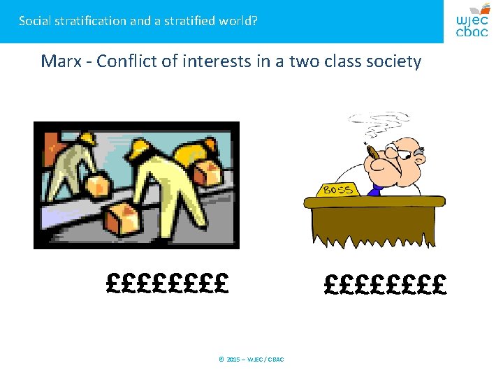 Social stratification and a stratified world? Marx - Conflict of interests in a two